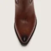 Botas altas Wish Star para mujer en piel marrón con bordados florales