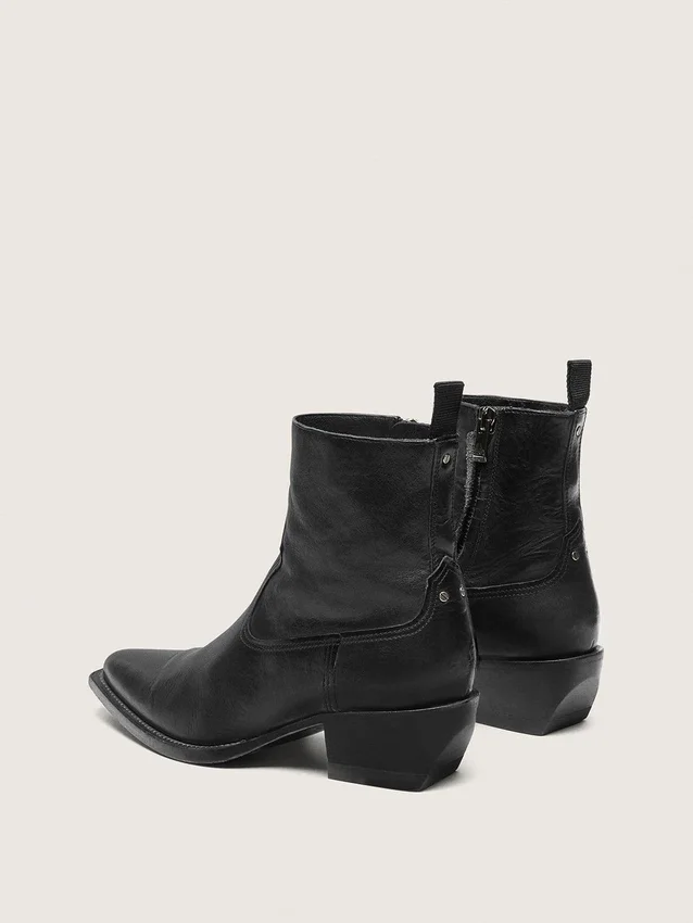 Botas bajas «Debbie» para hombre en piel negra