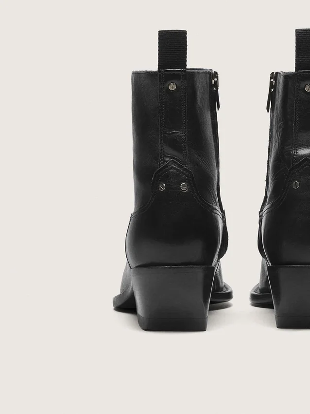 Botas bajas «Debbie» para hombre en piel negra