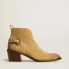 Botas Patty de ante encerado color arena