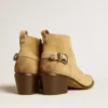 Botas Patty de ante encerado color arena