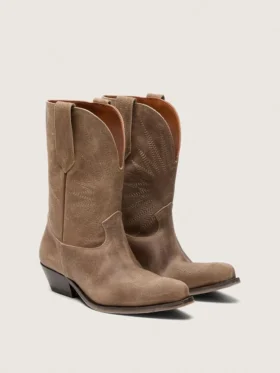Botas Wish Star bajas para mujer en ante gris con estrella bordada