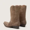 Botas Wish Star bajas para mujer en ante gris con estrella bordada