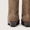 Botas Wish Star bajas para mujer en ante gris con estrella bordada