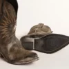 Botas Wish Star bajas para mujer en piel negra con estrella plateada