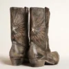Botas Wish Star bajas para mujer en piel negra con estrella plateada