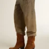 Botas Wish Star de caña baja en ante color coñac con estrella bordada tono sobre tono