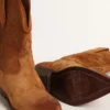 Botas Wish Star de caña baja en ante color coñac con estrella incrustada