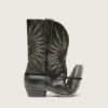 Botas Wish Star de caña baja para hombre en piel negra con estrella plateada