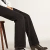 Botas Wish Star para mujer en piel negra con estrella bordada