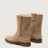 Botas Young Wish de ante gris paloma con estrellas bordadas