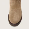 Botas Young Wish de ante gris paloma con estrellas bordadas