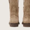 Botas Young Wish de ante gris paloma con estrellas bordadas