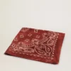 Bufanda burdeos con estampado de paisley