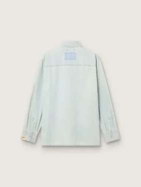 Camisa oversize de hombre en denim azul claro