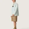 Camisa oversize de hombre en denim azul claro