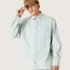 Camisa oversize de hombre en denim azul claro