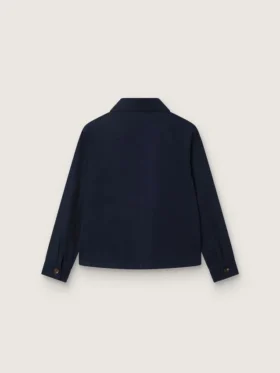 Camisa unisex Journey de lona de algodón azul con logotipo bordado