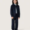 Pantalones chinos unisex «Journey» de lona de algodón azul con logotipo bordado