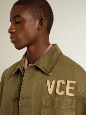 Camisas de algodón para hombre en color oliva