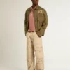 Camisas de algodón para hombre en color oliva