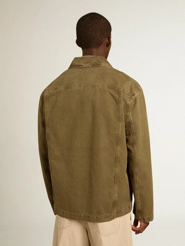 Camisas de algodón para hombre en color oliva