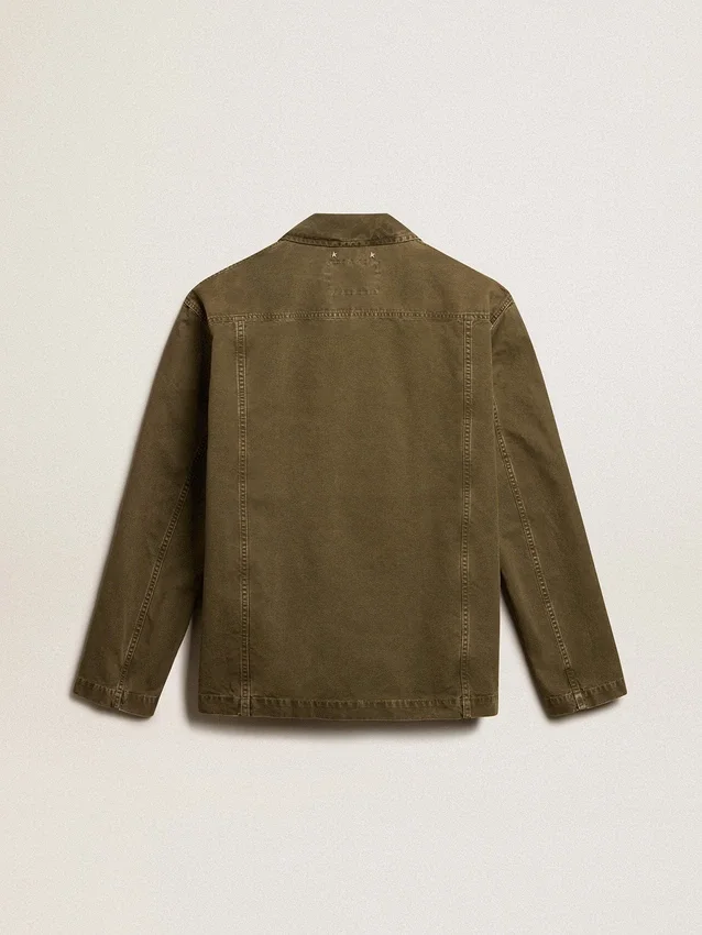 Camisas de algodón para hombre en color oliva