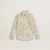 Camisas de algodón para niñas con estampado floral multicolor
