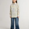 Camisas de algodón para niñas con estampado floral multicolor