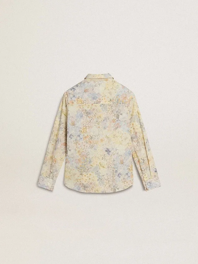 Camisas de algodón para niñas con estampado floral multicolor