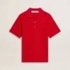 Camisas de hombre en piqué de algodón rojo