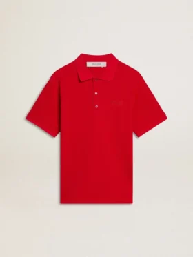 Camisas de hombre en piqué de algodón rojo
