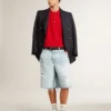 Camisas de hombre en piqué de algodón rojo