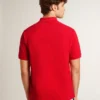 Camisas de hombre en piqué de algodón rojo