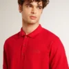 Camisas de hombre en piqué de algodón rojo