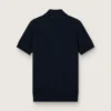 Camisas de manga corta para hombre en lana merina azul marino