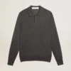 Camisas de manga larga para hombre en lana merina gris