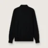 Camisas de manga larga para hombre en lana merina negra