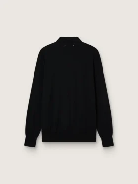 Camisas de manga larga para hombre en lana merina negra