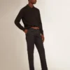 Camisas de manga larga para hombre en lana merina negra