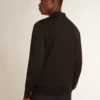 Camisas de manga larga para hombre en lana merina negra