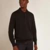Camisas de manga larga para hombre en lana merina negra