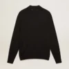 Camisas de manga larga para hombre en lana merina negra