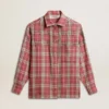 Camisas de mujer con bordado de cuadros en rosa, arena y gris