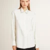 Camisas de mujer con estampado de rayas verticales y bordado de cristales