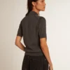 Camisas de mujer de lana merina antracita