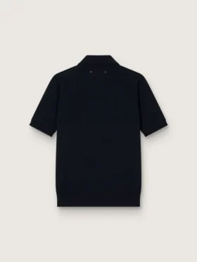 Camisas de mujer en lana merina azul marino