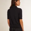 Camisas de mujer en lana merina azul marino