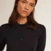 Camisas de mujer en lana merina azul marino