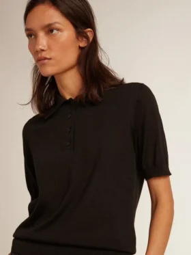 Camisas de mujer en lana merina negra